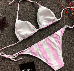 Stripes Sexy Brazilian Bikini
