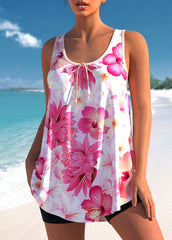 Popular Printed Tankini Swimsuit Split Plus Size Ladies