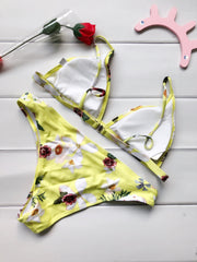 Yellow Floral Bikini Set