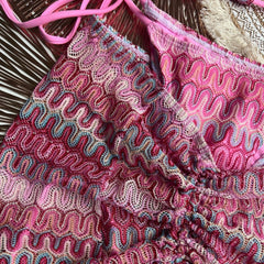 Knitting Bikini Skirt Three-piece Set Bikini Striped Swimsuit Bikini Women Swimw