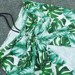 Leopard Print Bikini Swimsuit Women's Beach Skirt