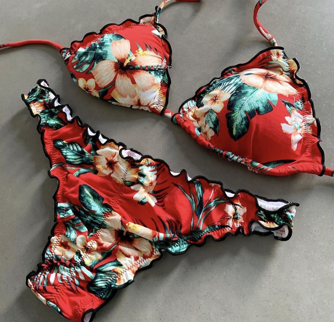 Bandage floral bikini