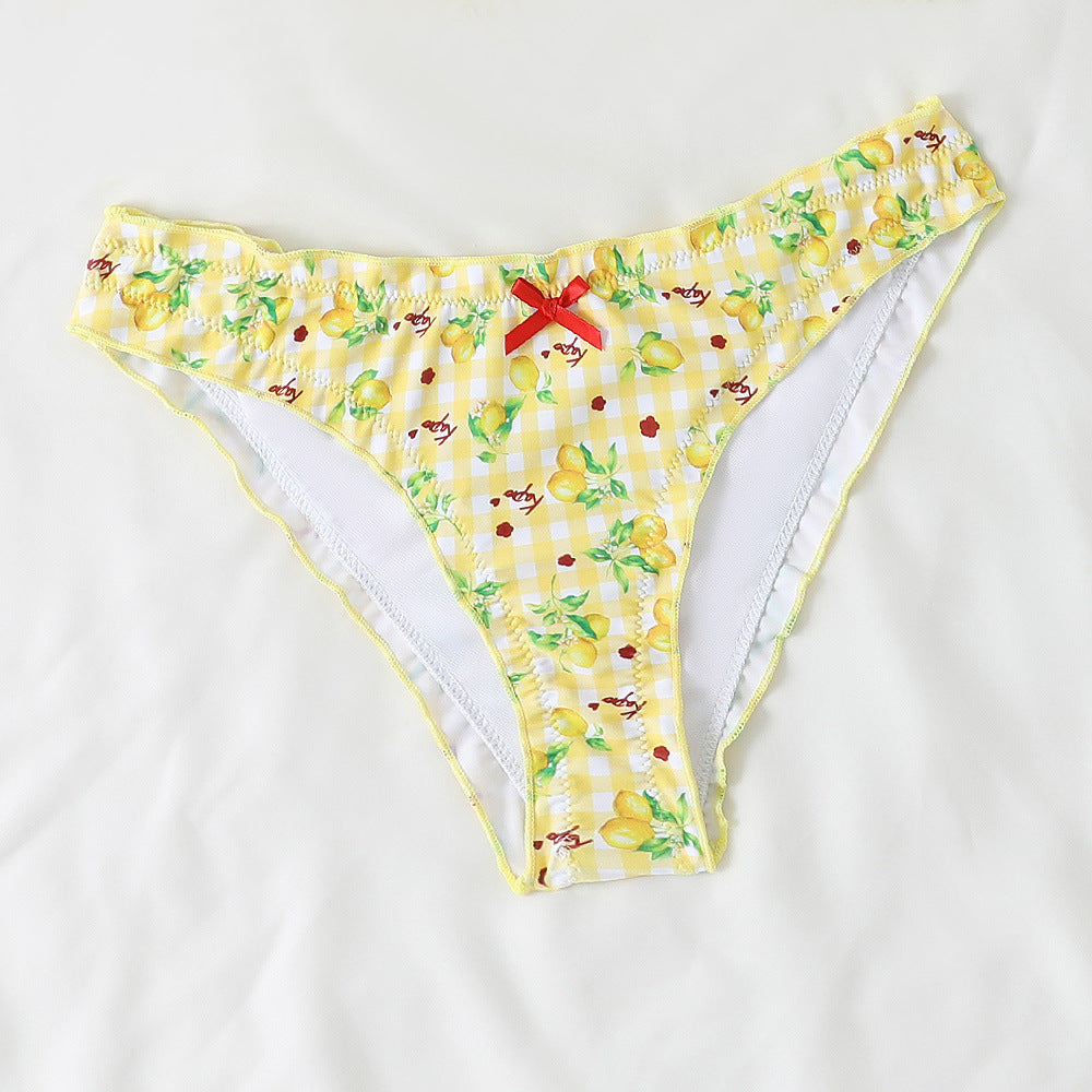 Bikini Tight Backless Split Swimsuit Floral